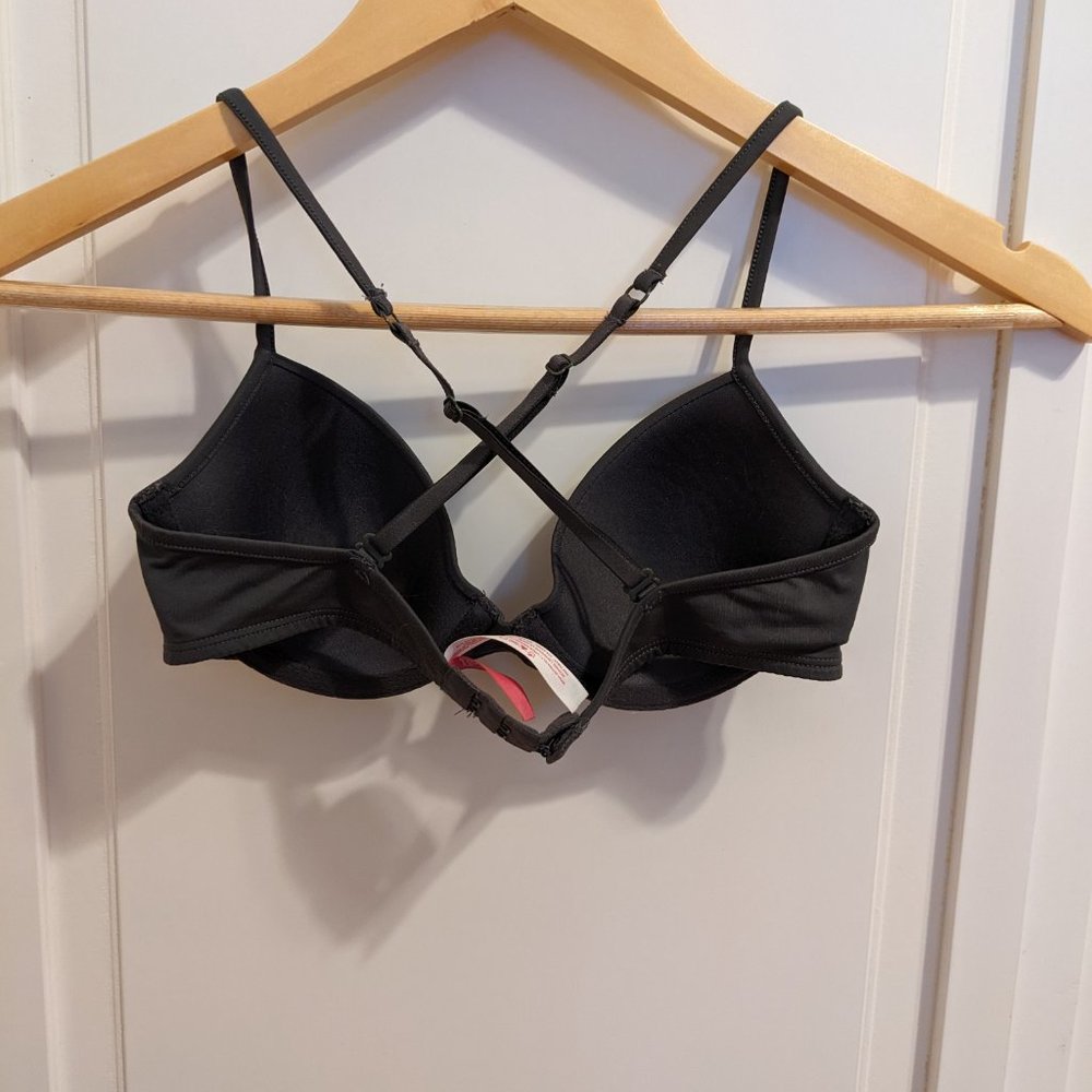 PINK T-Shirt Bra Gray Convertible Lightly Lined 32B - Picture 6 of 9